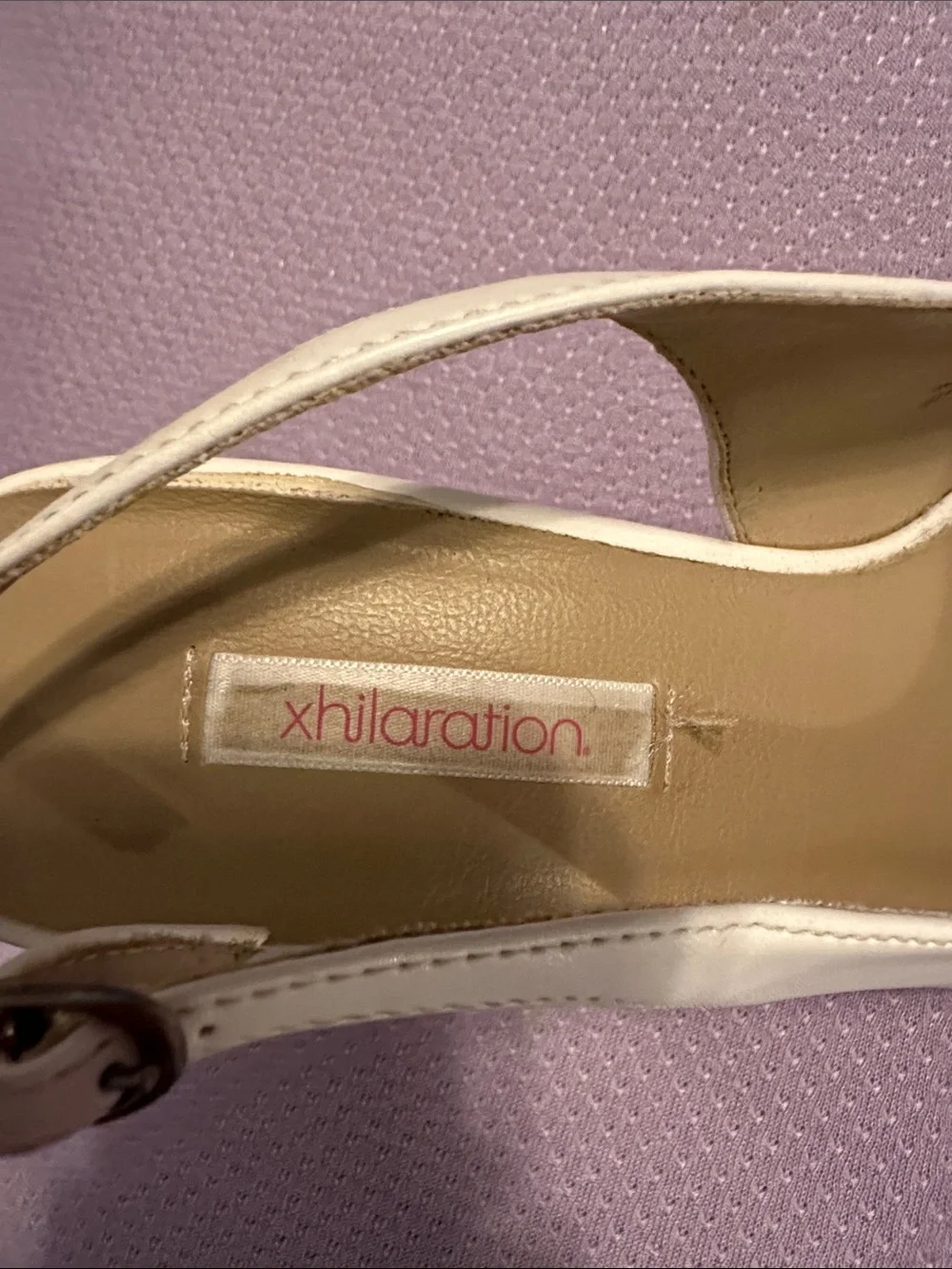 Xhilaration White Slingback Wedge Sandals